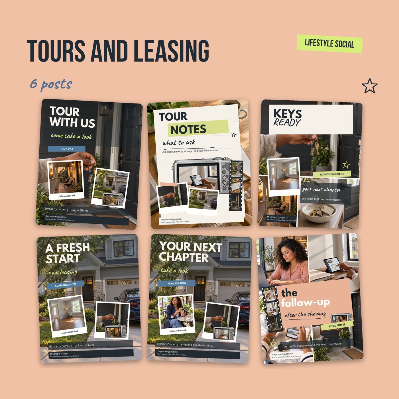 Tours and leasing: 6 templates, from Lifestyle Social