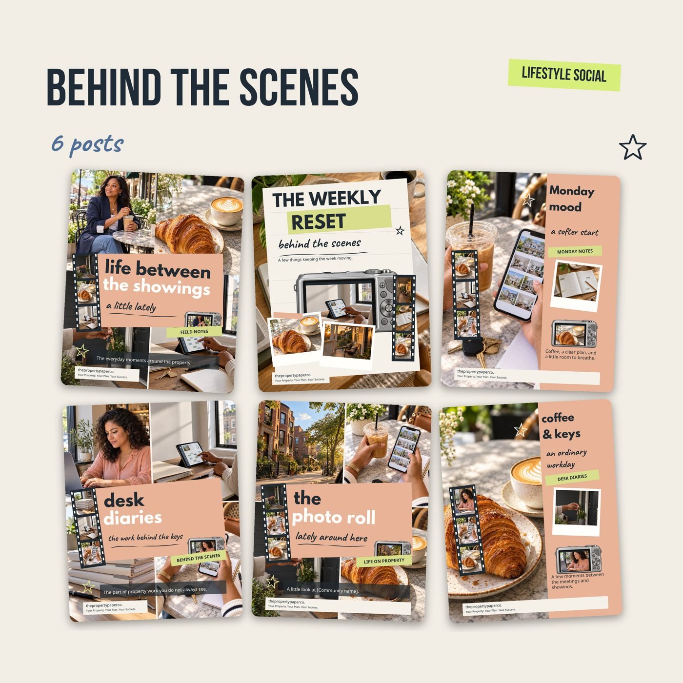Behind the scenes: 6 templates, from Lifestyle Social