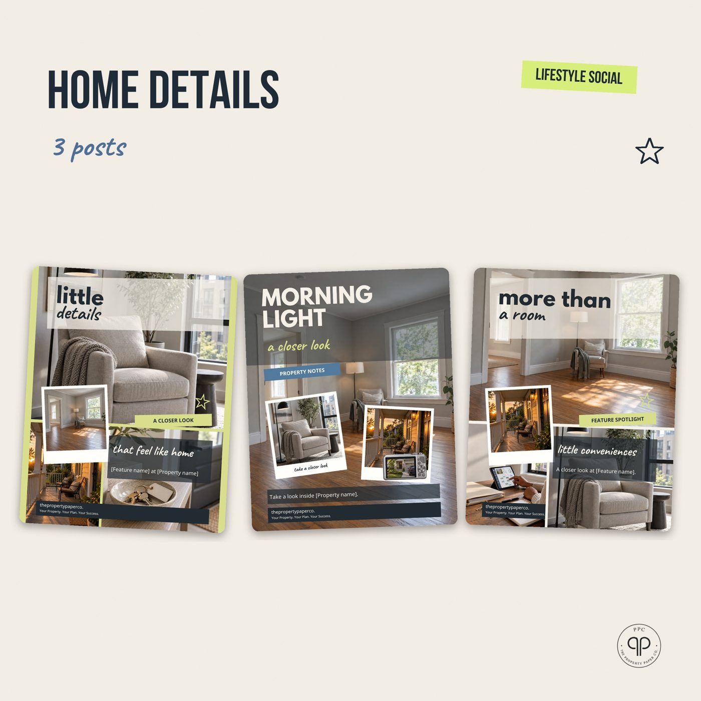 Home details: 3 templates, from Lifestyle Social