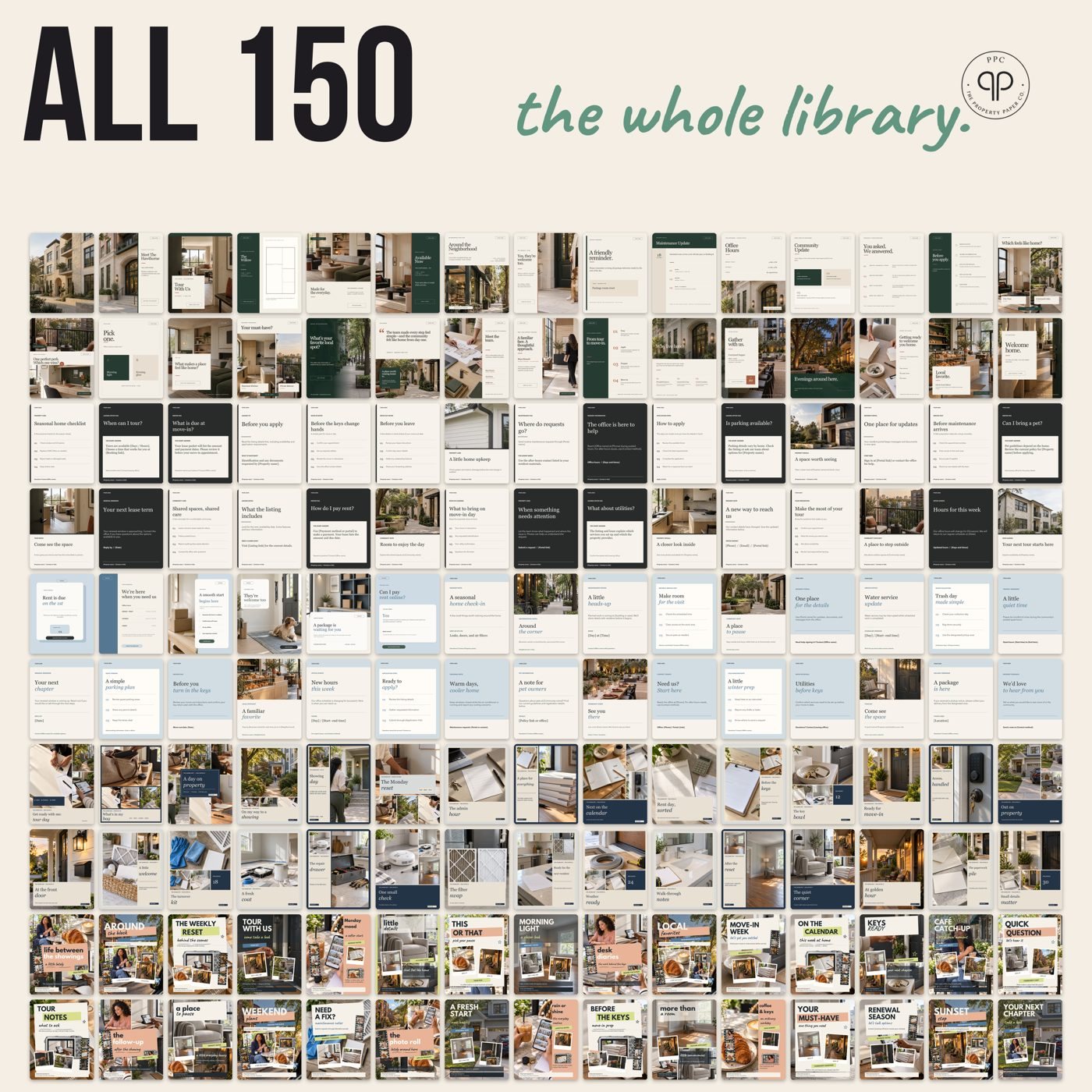 All 150 at a glance: The whole library, from The Mix & Match Edit