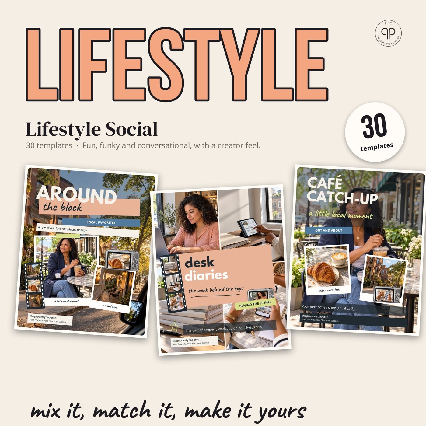 Lifestyle Social: 30 templates, from The Mix & Match Edit