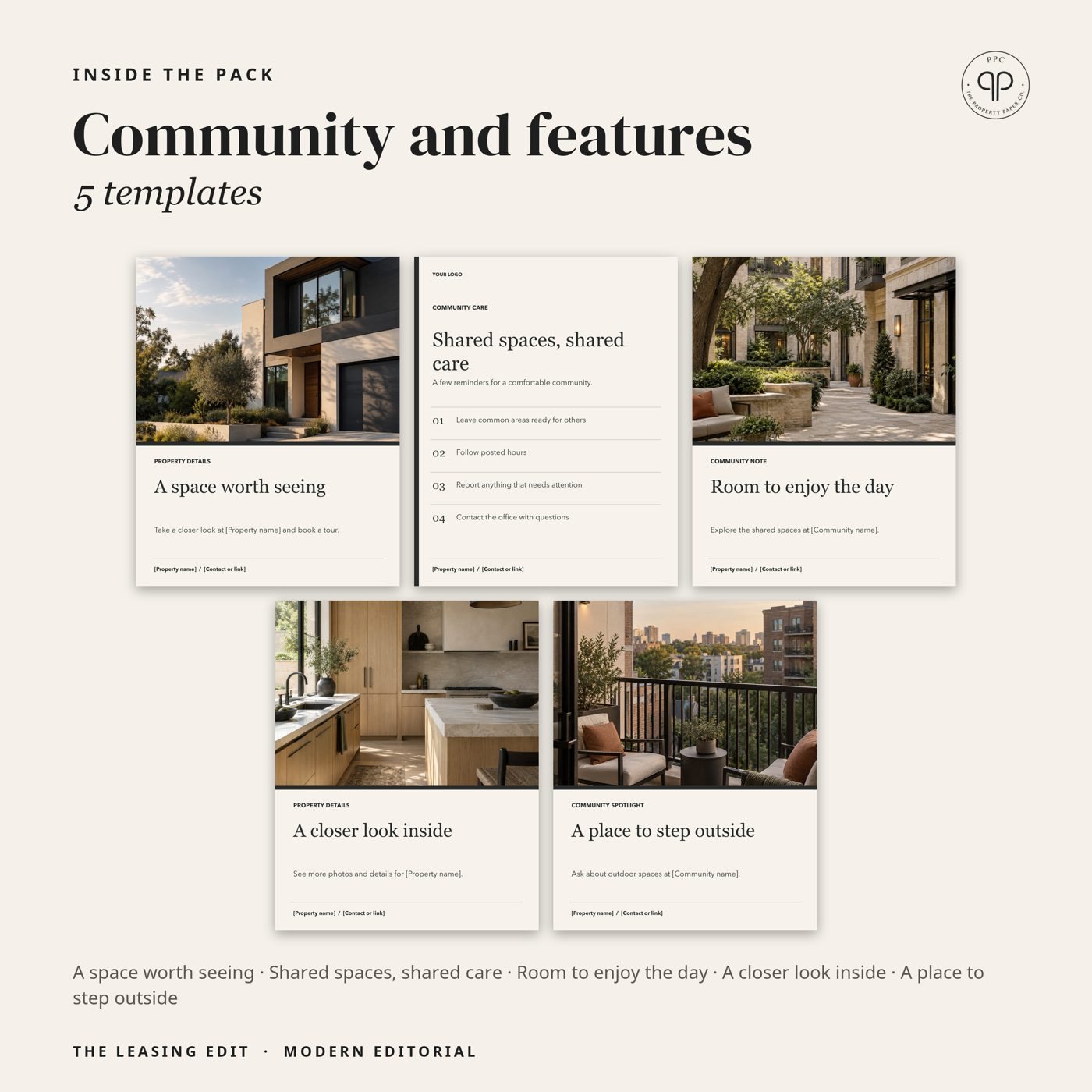 Community and features: 5 templates, from PPC Modern Editorial