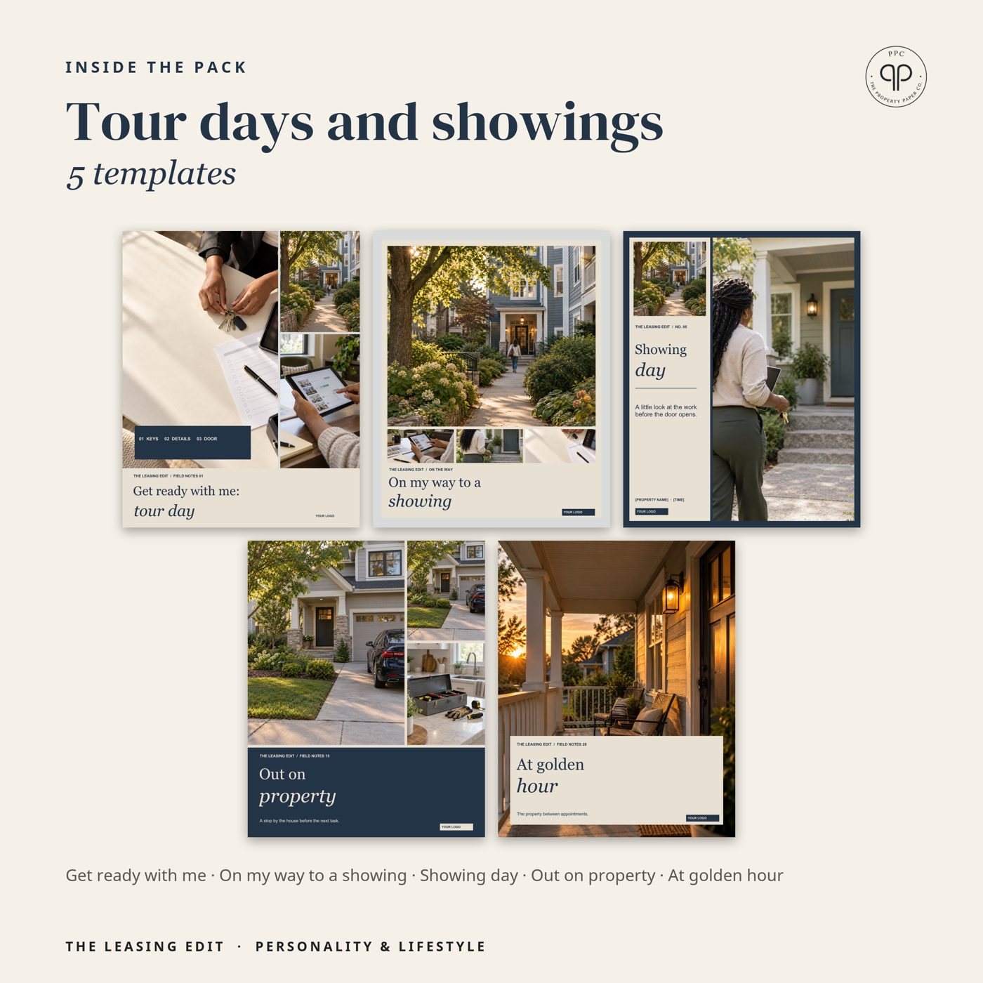 Tour days and showings: 5 templates, from Personality & Lifestyle
