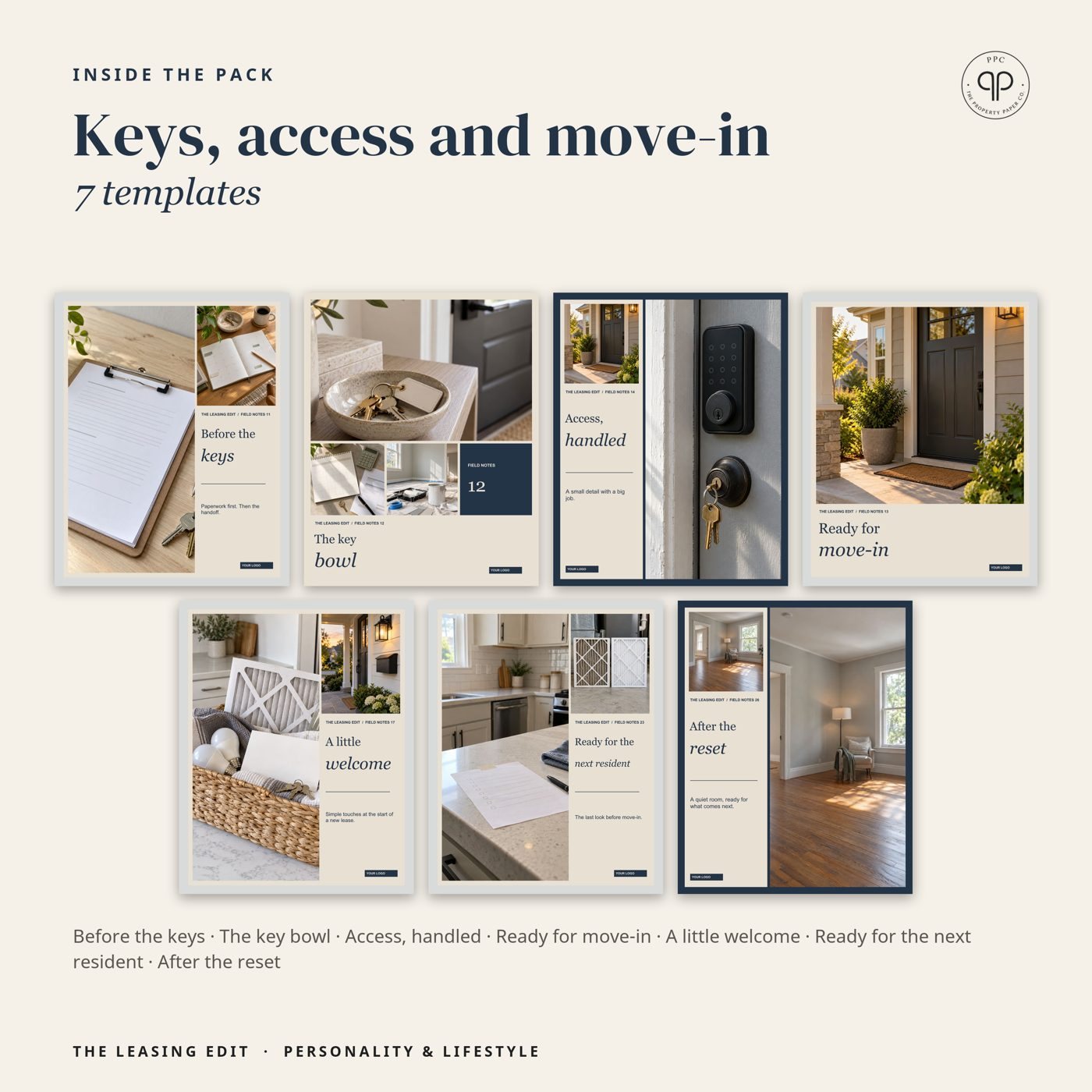 Keys, access and move-in: 7 templates, from Personality & Lifestyle
