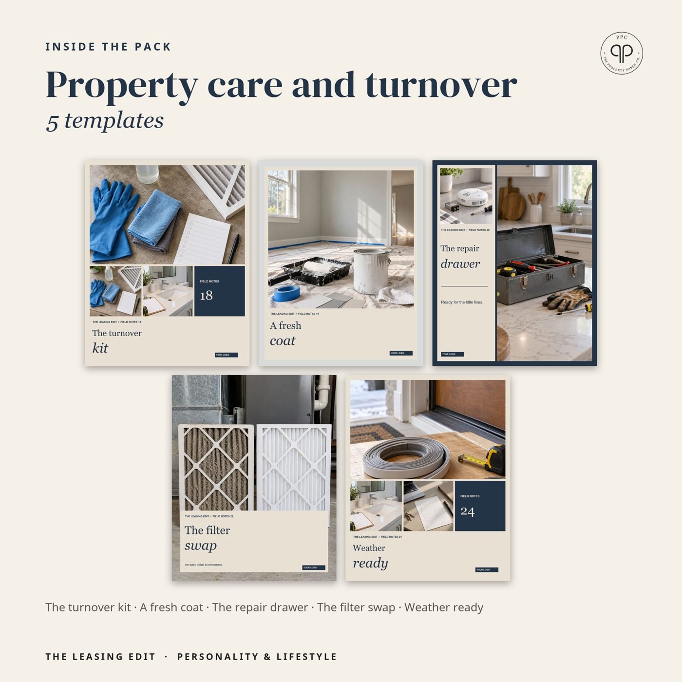 Property care and turnover: 5 templates, from Personality & Lifestyle