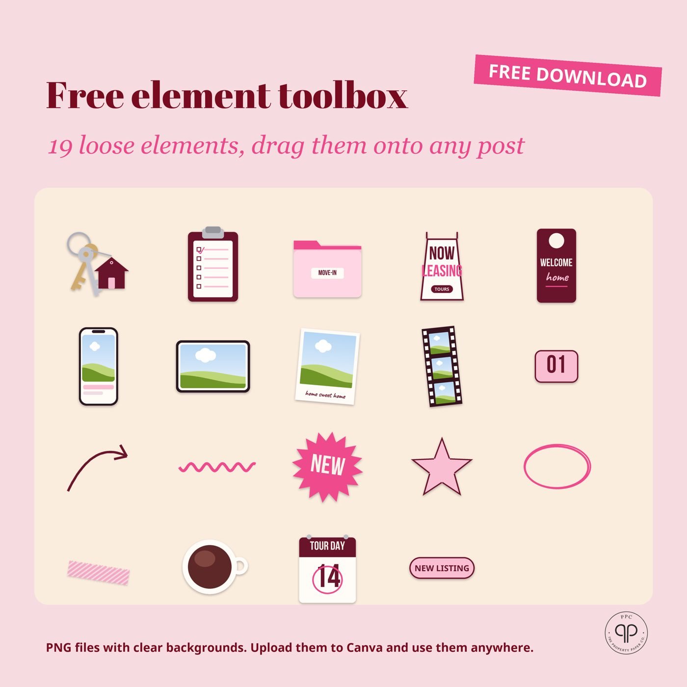 Free element toolbox: Loose elements to drag onto any post, from Pop Edit