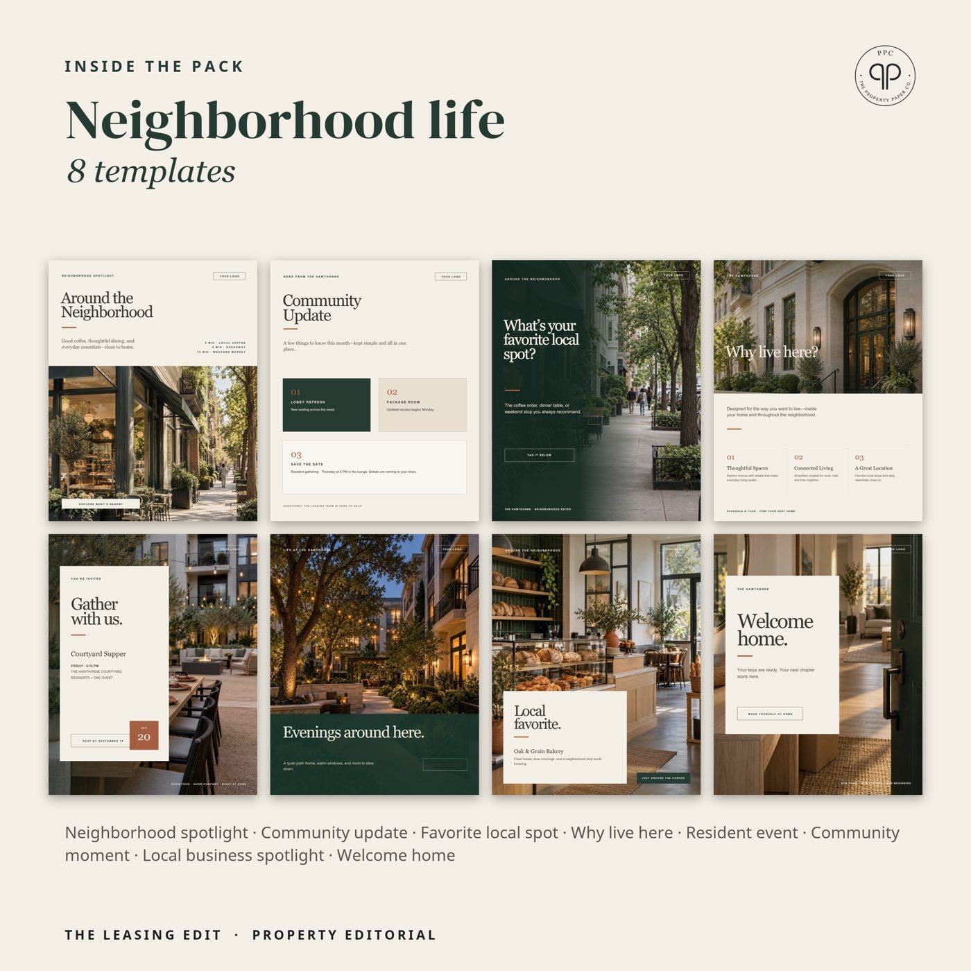 Neighborhood life: 8 templates, from Property Editorial