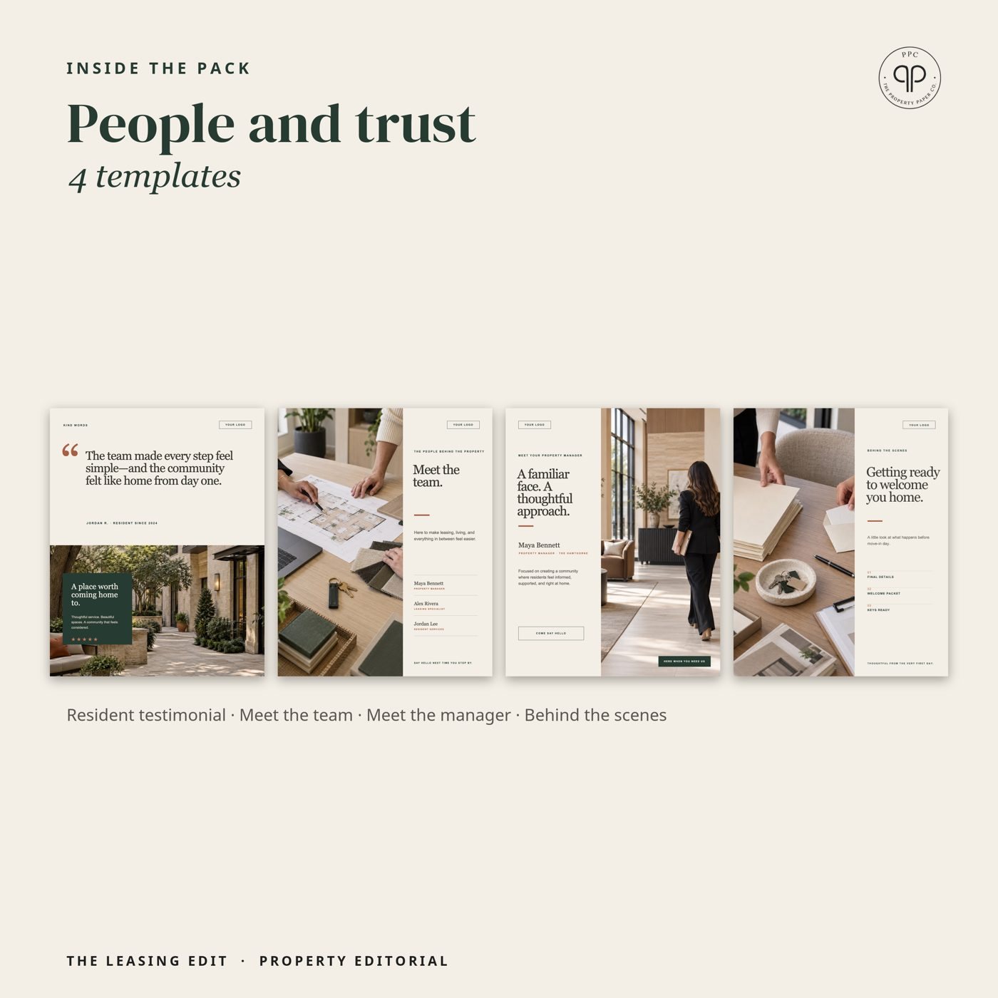 People and trust: 4 templates, from Property Editorial