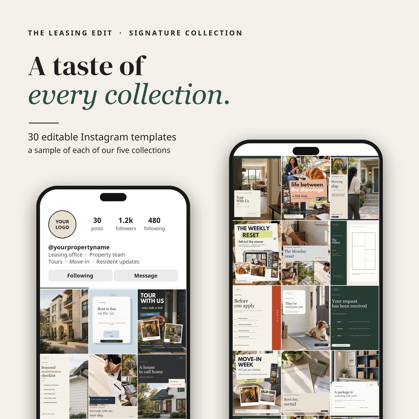 On the grid: One feed, five looks, from The Signature Collection
