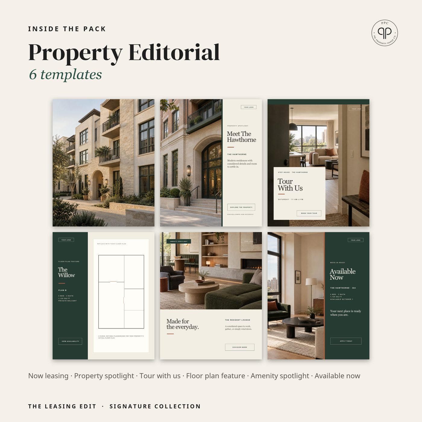 Property Editorial: 6 templates, from The Signature Collection