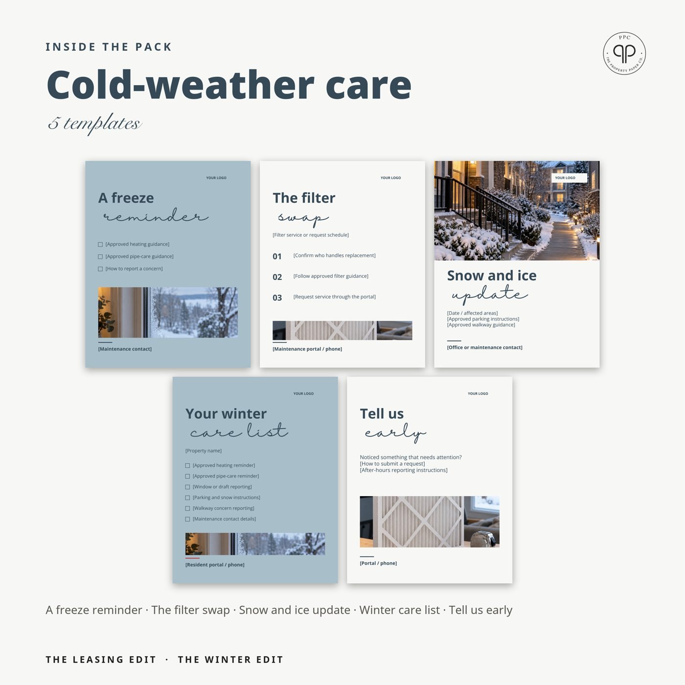 Cold-weather care: 5 templates, from The Winter Edit